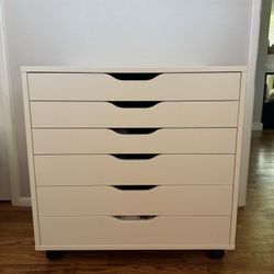 IKEA Alex Drawer Unit on Casters - White - 26 3/8x26 "