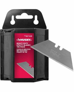 Husky Heavy-Duty Utility Blades Dispenser (100-Pack)
