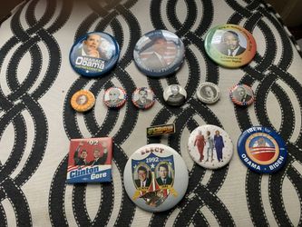 Various Collectible Presidential Campaign Buttons.