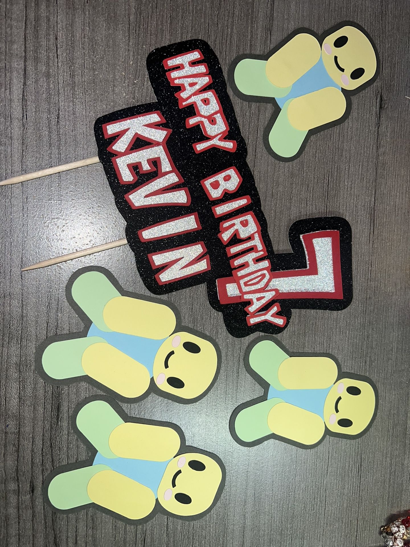 Roblox Noob Cake Toppers