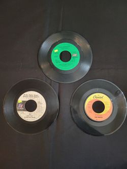 (3 Vinyl records) Rocky Burnette Tired of toein' the line - KC and the Sunshine Band Boogie Shoes Shake your Booty - The Knack My Sharona
