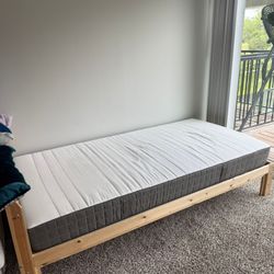 Twin Bed Frame With Mattress 