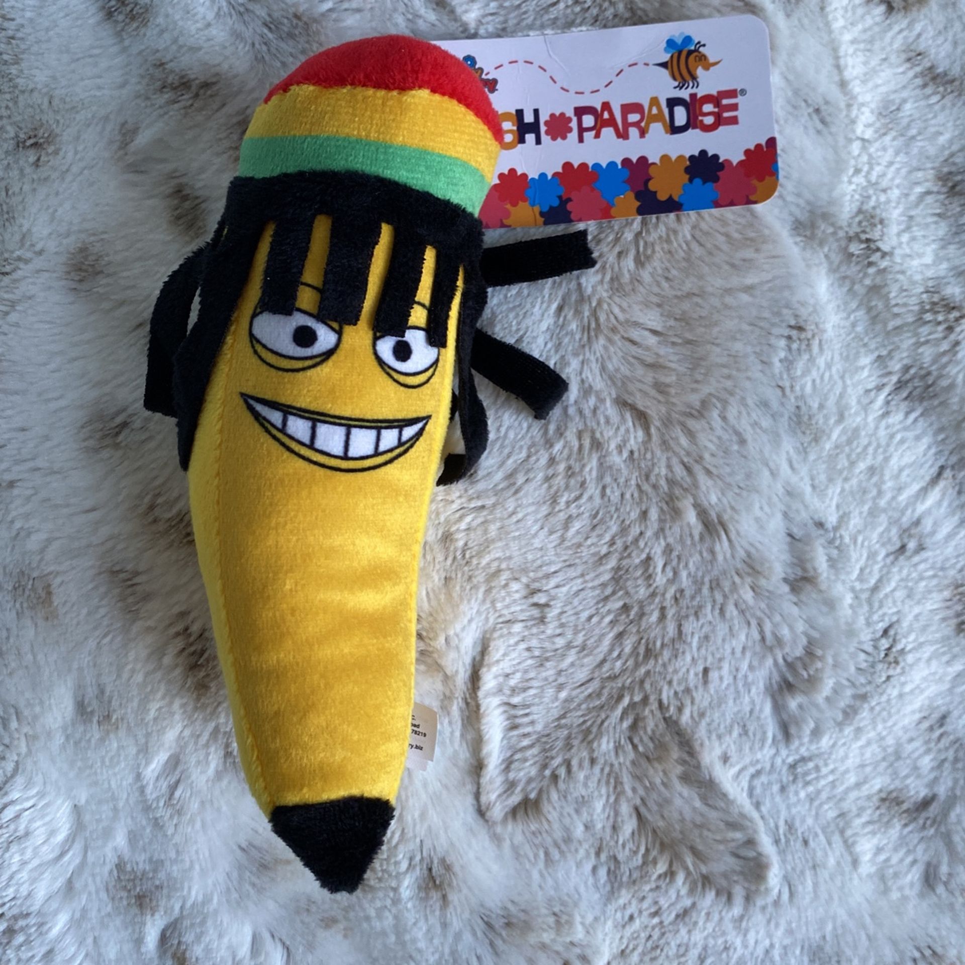 Jamaican banana store stuffed animal