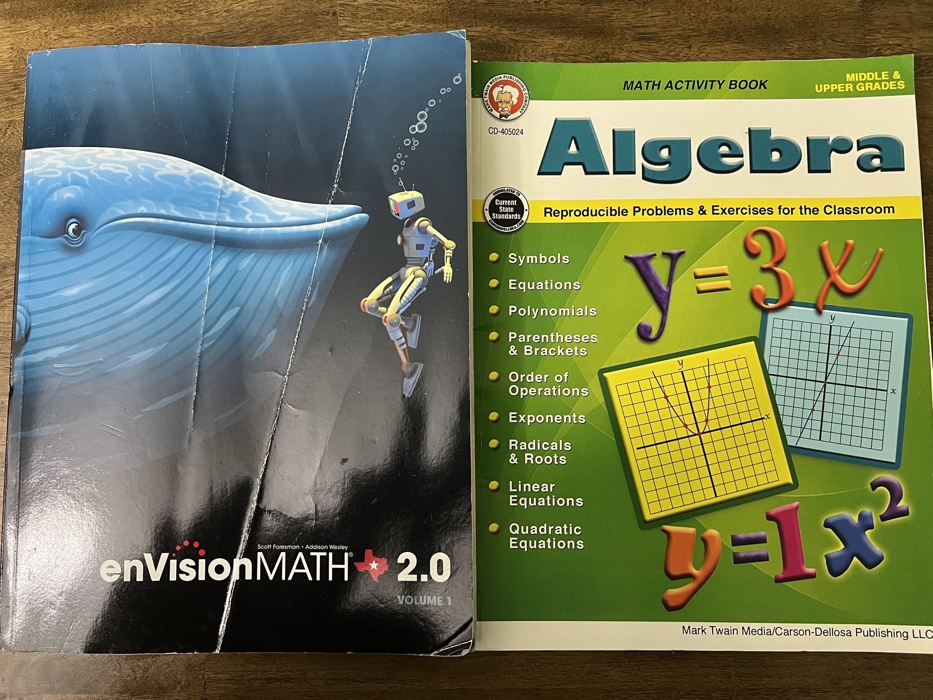 Algebra Workbook + InVision Math 2.0 Texas