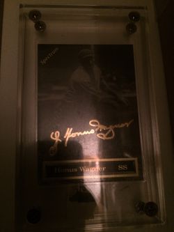 Honus Wagner 24k gold signature baseball card