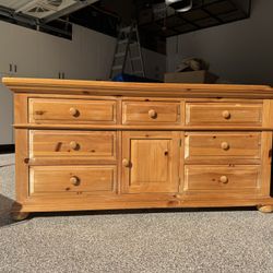 Wood Dresser- 9 Drawers 