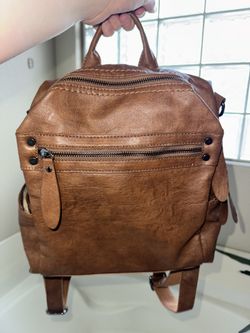 Backpack Adjustable Straps Brown