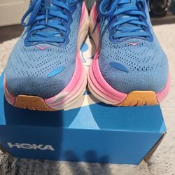 Hoka blue pink 8 half worn slightly 200