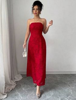 Strapless Red Dress