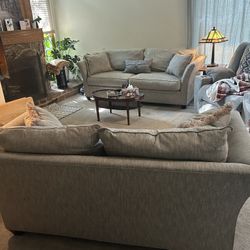 Scandinavian design couch and loveseat