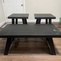 3 Pc Coffee & End Tables And Frames 