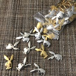26 Playboy Bunny Charms/ Arts Crafts DIY Party Free Gift With Purchase!
