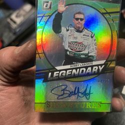 2022 Panini Donnie’s Racing Legendary Signatures Bobby Labonte 14/25 Green/gold Holo 