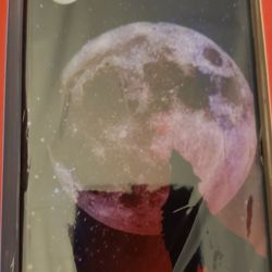 Phone Case for Note 10 Wolf & Moon Phone Case Scratch-Proof Tempered Glass Case Anti-Drop TPU PC Bumper Phone Cases for Samsung Phone Case