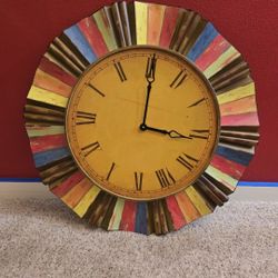 Large Colorful Hanging Clock