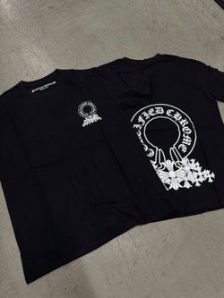 Black chrome heart tee