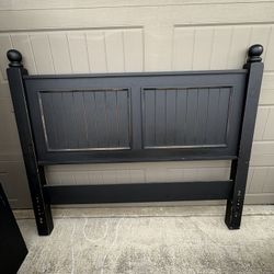 Rustic Black Queen Or Full Bedroom Furniture Set