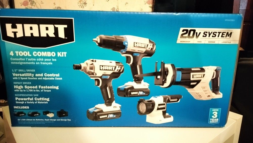 HART 20V 4-TOOL COMBO KIT
