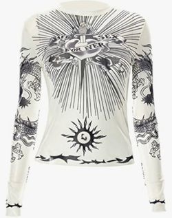 Transparent long sleeve shirt