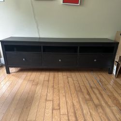 IKEA Hemnes TV Stand, solid pine, black-brown