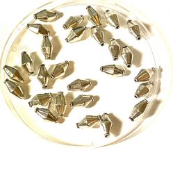 28 Sterling Silver Bicone Beads