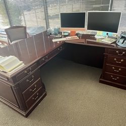 Executive Dark Wood Desk