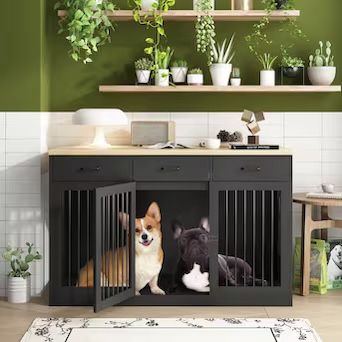 63-Inch Console Table, Farmhouse Wooden Sofa Table Entryway Table