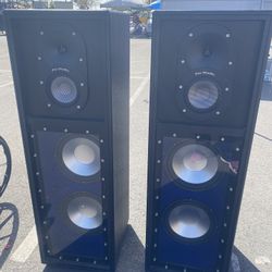 Pro Studio PS412-1 Tower Speakers Pair & 1 Small Surround Speaker