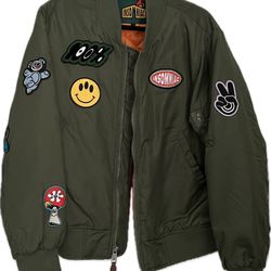 Insomniac Maverick Patch Bomber Jacket Size S (Sold Out / Discontinued On Insomniac Website)