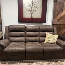 Manual Recling Sofa And Love Seat