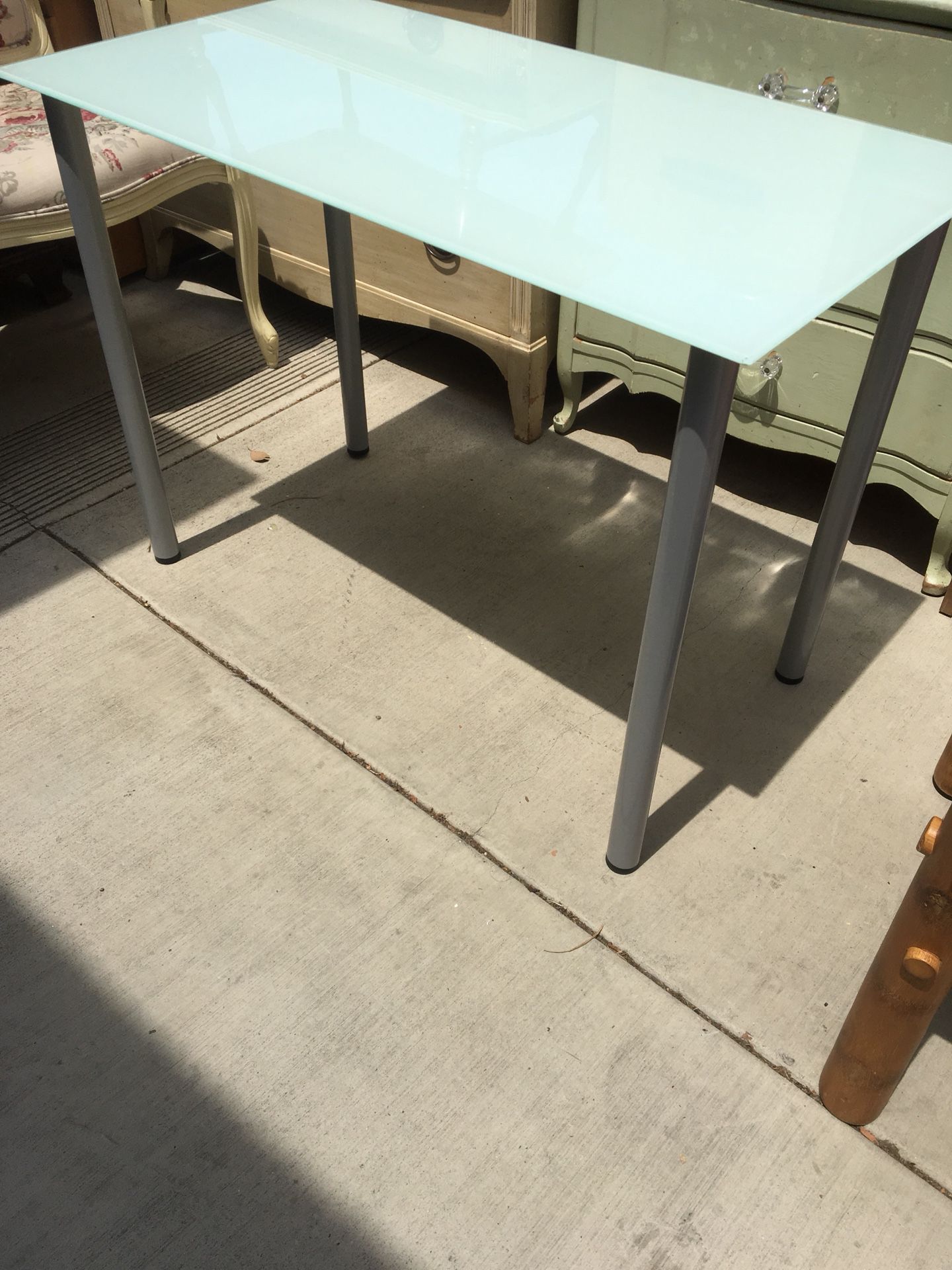 Glass top desk/table $40