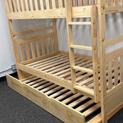 Bartly Natural Pine Twin/Twin Bunk Bed With Twin Trundle
Homelegance$10 Down Payment And Financing Available