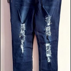 Distressed Jeans, Size 17