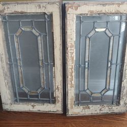 antique stained glass windows  $100 each 