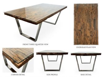Dining table with console table