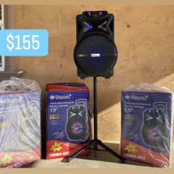 15 Inch Portable Bluetooth Speaker New $155