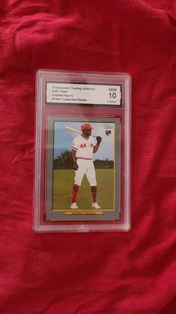 Aristides aquino 2020 topps turkey red baseball gem mint 10 rookie card
