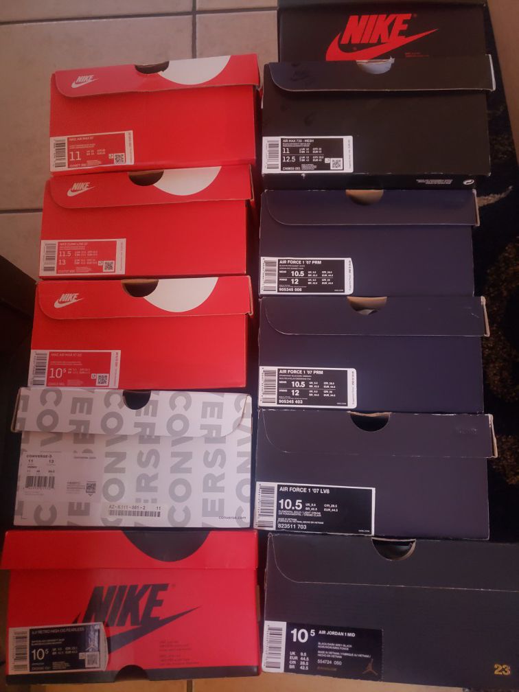 NIKE AND JORDAN BOXES FOR SALE