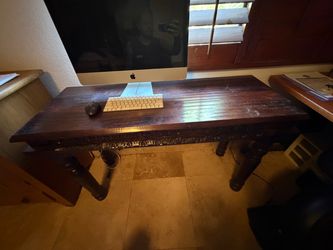Carved Wood Desk