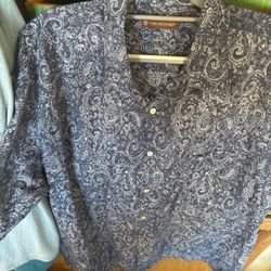 Tori Richard Blue Paisley Button-2xlUp Shirt