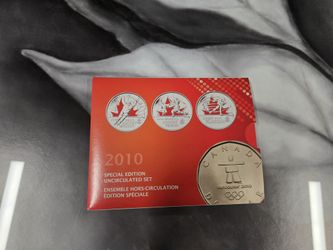 2010 Special Edition Uncirculated Set Of Winter Olympics Canadian Coins