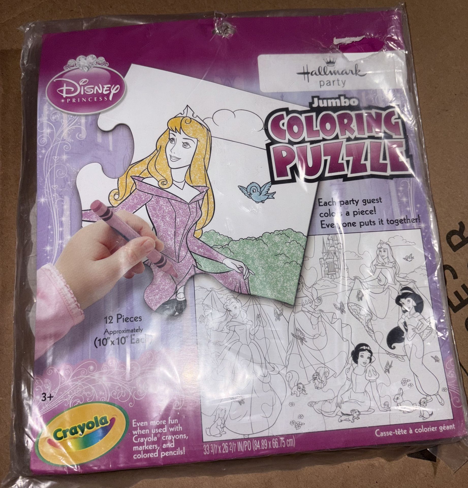 New. Jumbo Coloring Floor Puzzle