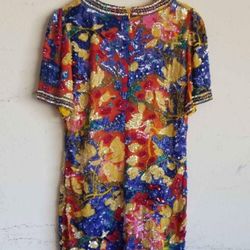 Vintage 1980s Sequin Oleg Cassini dress
