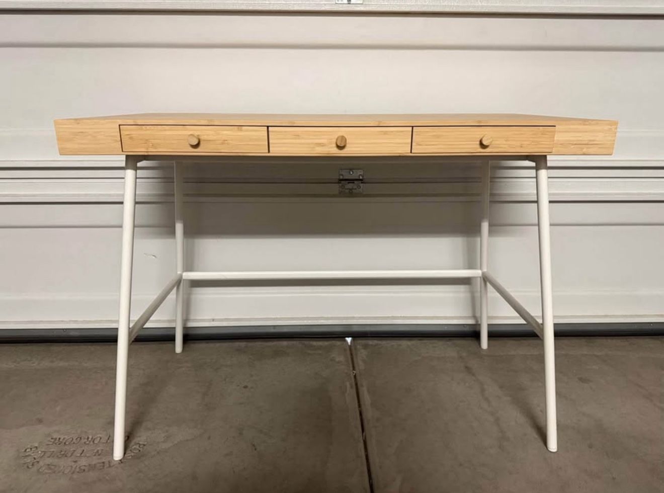 Modern Bamboo Writing Desk with Drawers – Minimalist Design