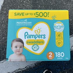 BRAND NEW UNOPENED BOX OF BABY DIAPERS SIZE 2