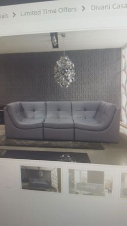 Contemporary grey sectional new