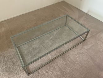 Glass coffee table