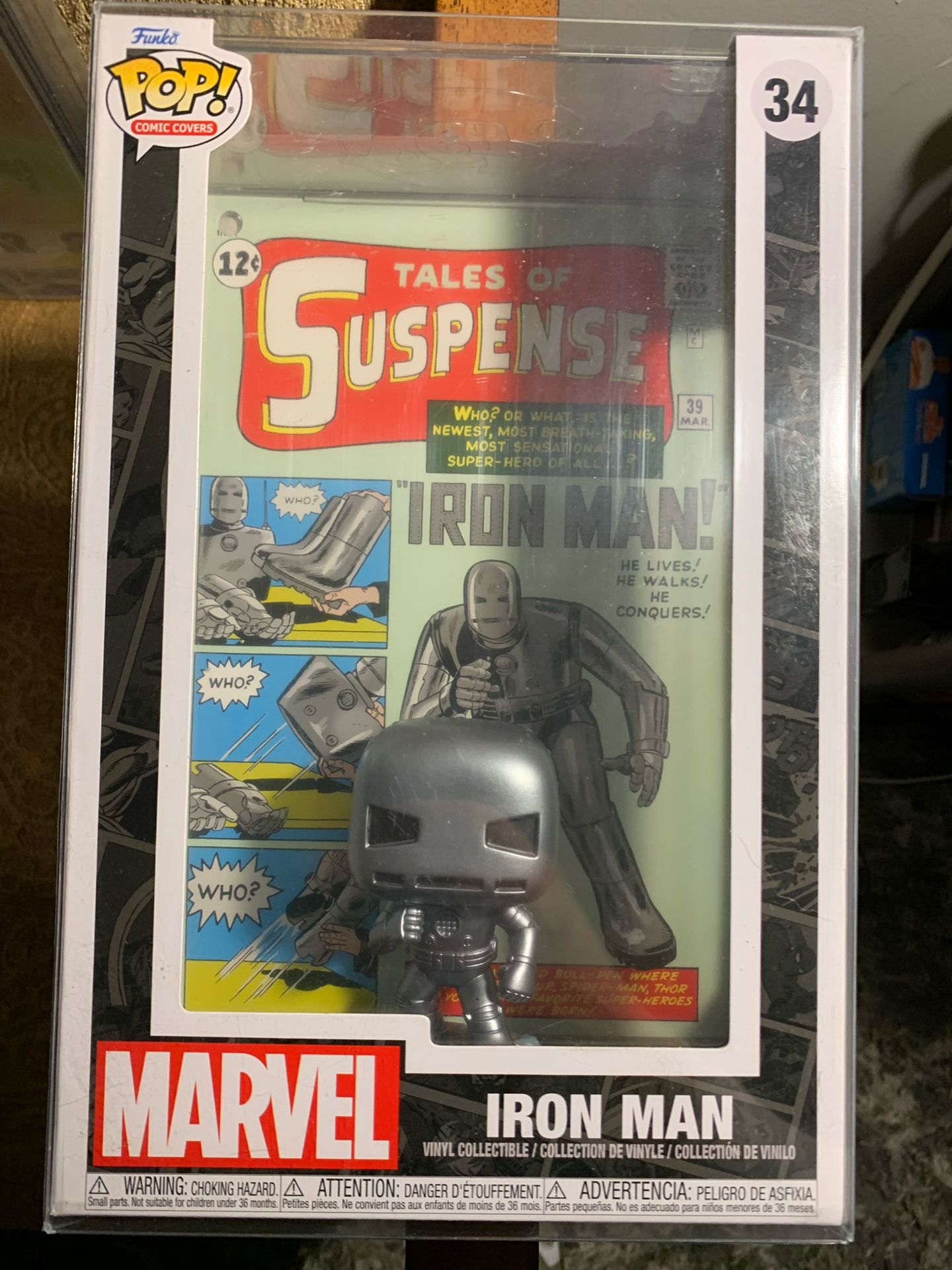 Funko pop marvel exclusives comic covers iron man #34