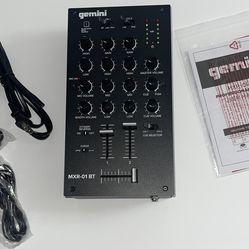 Gemini Audio Equipment MXR-01BT 2-Channel Professional Mixers Bluetooth Input DJ