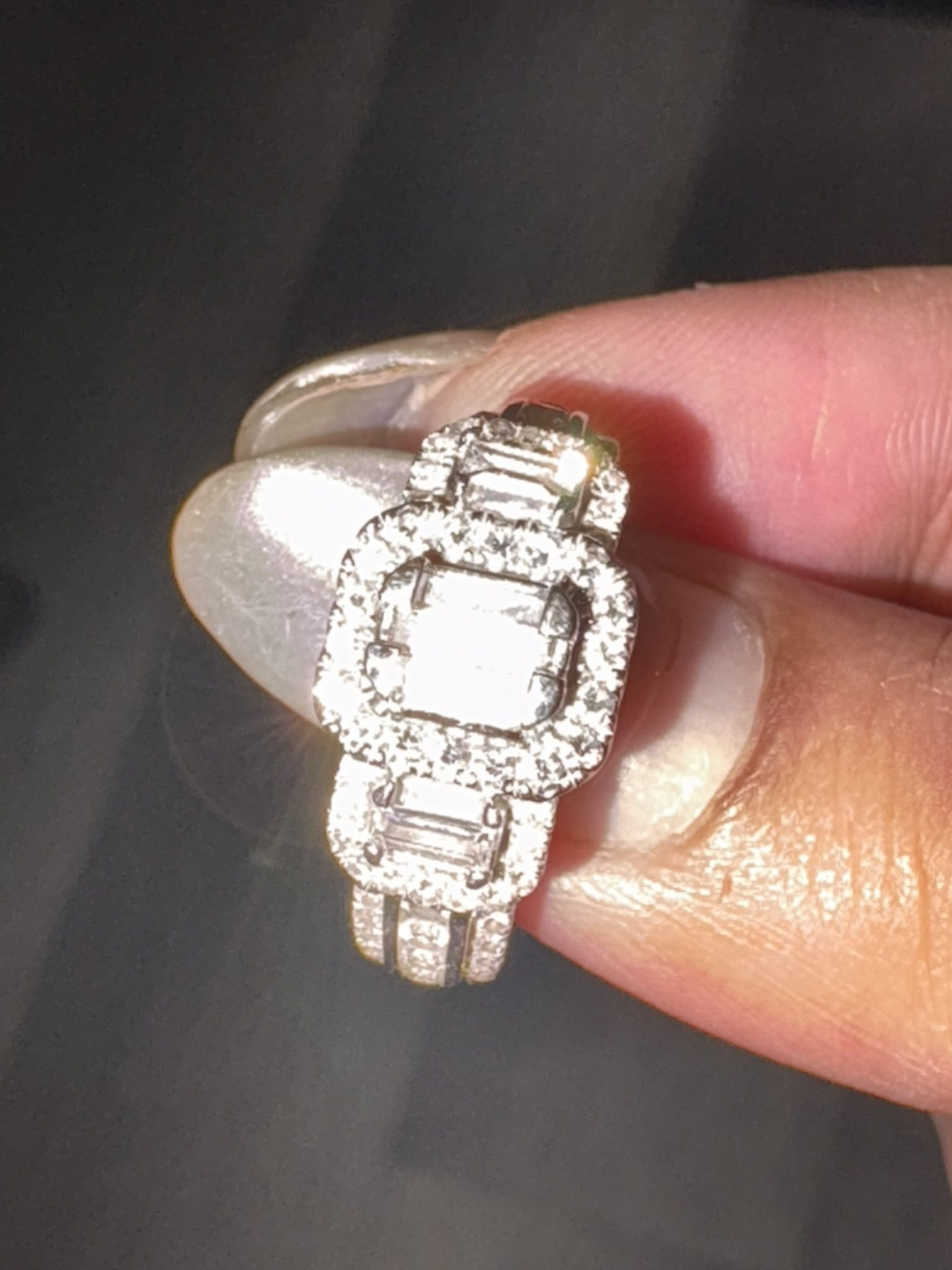 Beautiful Natural Diamond Ring in 14k white gold